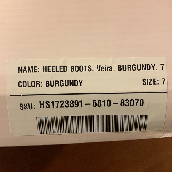 Burgundy velvet boots - Picture 6 of 6